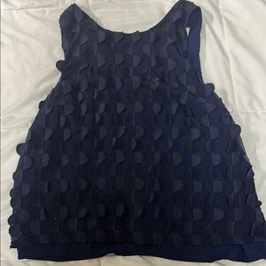 Anthropologie Navy Textured Tank Top
